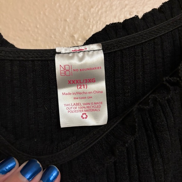 Black Ribbed Button-Front Dress - Picture 5 of 10